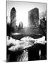 Snowy Gapstow Bridge of Central Park, Manhattan in New York City-Philippe Hugonnard-Mounted Photographic Print