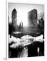 Snowy Gapstow Bridge of Central Park, Manhattan in New York City-Philippe Hugonnard-Framed Photographic Print