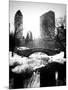 Snowy Gapstow Bridge of Central Park, Manhattan in New York City-Philippe Hugonnard-Mounted Photographic Print