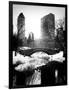 Snowy Gapstow Bridge of Central Park, Manhattan in New York City-Philippe Hugonnard-Framed Photographic Print