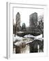 Snowy Gapstow Bridge of Central Park, Manhattan in New York City-Philippe Hugonnard-Framed Photographic Print