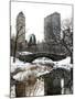 Snowy Gapstow Bridge of Central Park, Manhattan in New York City-Philippe Hugonnard-Mounted Photographic Print