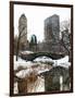 Snowy Gapstow Bridge of Central Park, Manhattan in New York City-Philippe Hugonnard-Framed Photographic Print