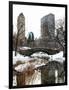 Snowy Gapstow Bridge of Central Park, Manhattan in New York City-Philippe Hugonnard-Framed Photographic Print