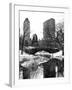 Snowy Gapstow Bridge of Central Park, Manhattan in New York City-Philippe Hugonnard-Framed Photographic Print