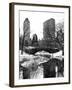 Snowy Gapstow Bridge of Central Park, Manhattan in New York City-Philippe Hugonnard-Framed Photographic Print