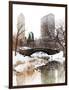 Snowy Gapstow Bridge of Central Park, Manhattan in New York City-Philippe Hugonnard-Framed Photographic Print