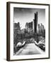 Snowy Gapstow Bridge of Central Park, Manhattan in New York City-Philippe Hugonnard-Framed Photographic Print