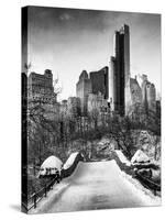 Snowy Gapstow Bridge of Central Park, Manhattan in New York City-Philippe Hugonnard-Stretched Canvas