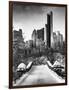 Snowy Gapstow Bridge of Central Park, Manhattan in New York City-Philippe Hugonnard-Framed Photographic Print