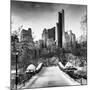 Snowy Gapstow Bridge of Central Park, Manhattan in New York City-Philippe Hugonnard-Mounted Photographic Print