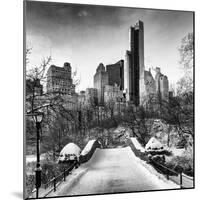 Snowy Gapstow Bridge of Central Park, Manhattan in New York City-Philippe Hugonnard-Mounted Photographic Print