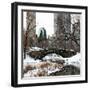 Snowy Gapstow Bridge of Central Park, Manhattan in New York City-Philippe Hugonnard-Framed Photographic Print