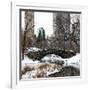 Snowy Gapstow Bridge of Central Park, Manhattan in New York City-Philippe Hugonnard-Framed Photographic Print