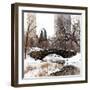 Snowy Gapstow Bridge of Central Park, Manhattan in New York City-Philippe Hugonnard-Framed Photographic Print