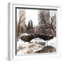 Snowy Gapstow Bridge of Central Park, Manhattan in New York City-Philippe Hugonnard-Framed Photographic Print