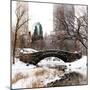 Snowy Gapstow Bridge of Central Park, Manhattan in New York City-Philippe Hugonnard-Mounted Photographic Print