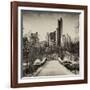 Snowy Gapstow Bridge of Central Park, Manhattan in New York City-Philippe Hugonnard-Framed Photographic Print