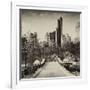 Snowy Gapstow Bridge of Central Park, Manhattan in New York City-Philippe Hugonnard-Framed Photographic Print