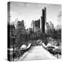 Snowy Gapstow Bridge of Central Park, Manhattan in New York City-Philippe Hugonnard-Stretched Canvas