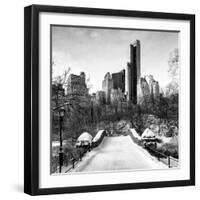Snowy Gapstow Bridge of Central Park, Manhattan in New York City-Philippe Hugonnard-Framed Photographic Print