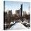 Snowy Gapstow Bridge of Central Park, Manhattan in New York City-Philippe Hugonnard-Stretched Canvas