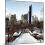 Snowy Gapstow Bridge of Central Park, Manhattan in New York City-Philippe Hugonnard-Mounted Photographic Print