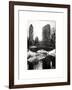 Snowy Gapstow Bridge of Central Park, Manhattan in New York City-Philippe Hugonnard-Framed Art Print