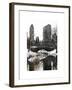 Snowy Gapstow Bridge of Central Park, Manhattan in New York City-Philippe Hugonnard-Framed Art Print