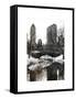 Snowy Gapstow Bridge of Central Park, Manhattan in New York City-Philippe Hugonnard-Framed Stretched Canvas