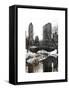 Snowy Gapstow Bridge of Central Park, Manhattan in New York City-Philippe Hugonnard-Framed Stretched Canvas