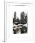 Snowy Gapstow Bridge of Central Park, Manhattan in New York City-Philippe Hugonnard-Framed Art Print