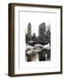 Snowy Gapstow Bridge of Central Park, Manhattan in New York City-Philippe Hugonnard-Framed Art Print