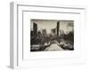 Snowy Gapstow Bridge of Central Park, Manhattan in New York City-Philippe Hugonnard-Framed Art Print