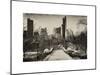 Snowy Gapstow Bridge of Central Park, Manhattan in New York City-Philippe Hugonnard-Mounted Art Print