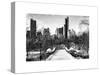 Snowy Gapstow Bridge of Central Park, Manhattan in New York City-Philippe Hugonnard-Stretched Canvas