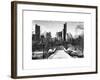 Snowy Gapstow Bridge of Central Park, Manhattan in New York City-Philippe Hugonnard-Framed Art Print