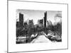 Snowy Gapstow Bridge of Central Park, Manhattan in New York City-Philippe Hugonnard-Mounted Art Print