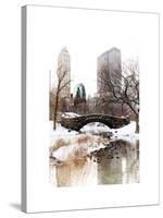 Snowy Gapstow Bridge of Central Park, Manhattan in New York City-Philippe Hugonnard-Stretched Canvas