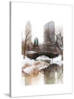 Snowy Gapstow Bridge of Central Park, Manhattan in New York City-Philippe Hugonnard-Stretched Canvas