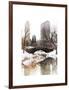 Snowy Gapstow Bridge of Central Park, Manhattan in New York City-Philippe Hugonnard-Framed Art Print