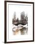 Snowy Gapstow Bridge of Central Park, Manhattan in New York City-Philippe Hugonnard-Framed Art Print