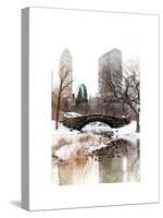 Snowy Gapstow Bridge of Central Park, Manhattan in New York City-Philippe Hugonnard-Stretched Canvas