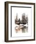 Snowy Gapstow Bridge of Central Park, Manhattan in New York City-Philippe Hugonnard-Framed Art Print