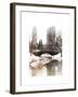 Snowy Gapstow Bridge of Central Park, Manhattan in New York City-Philippe Hugonnard-Framed Premium Giclee Print