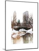 Snowy Gapstow Bridge of Central Park, Manhattan in New York City-Philippe Hugonnard-Mounted Art Print