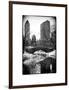 Snowy Gapstow Bridge of Central Park, Manhattan in New York City-Philippe Hugonnard-Framed Art Print