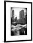 Snowy Gapstow Bridge of Central Park, Manhattan in New York City-Philippe Hugonnard-Framed Art Print