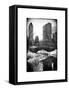 Snowy Gapstow Bridge of Central Park, Manhattan in New York City-Philippe Hugonnard-Framed Stretched Canvas