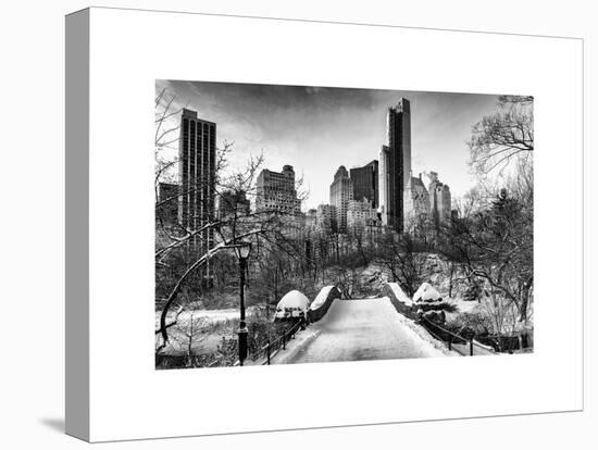 Snowy Gapstow Bridge of Central Park, Manhattan in New York City-Philippe Hugonnard-Stretched Canvas